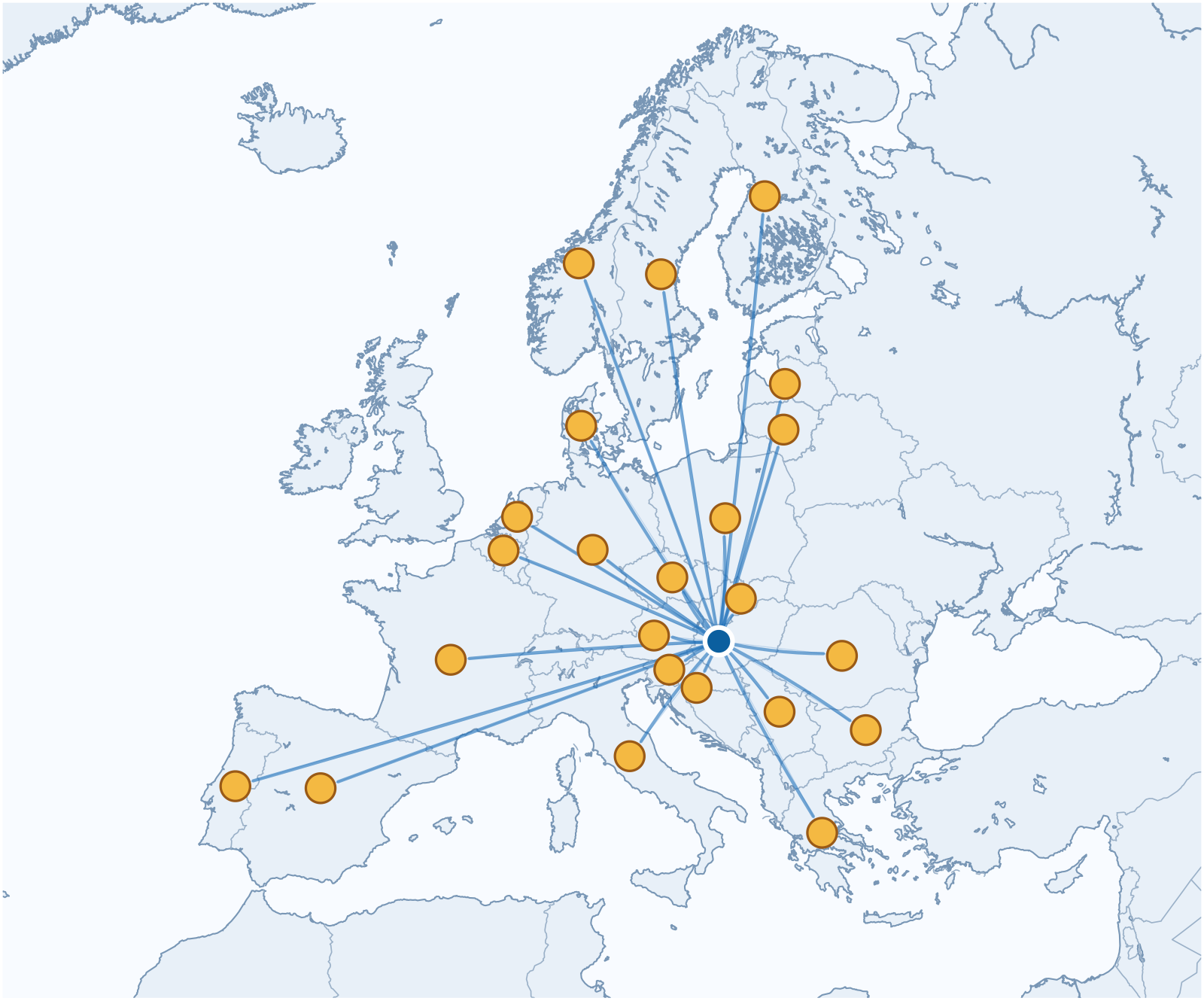 LightingLab customers across 23 European countries